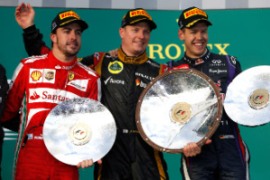 Il podio del Gran Premio d'Australia 2013 (fonte immagine: todoformula1.net)