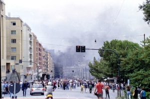 Genova durante il G8 del 2001